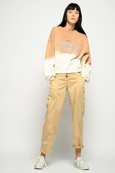 BOTANICA PANTALONE FLUIDO DIAG CROISSANT BEIGE 3