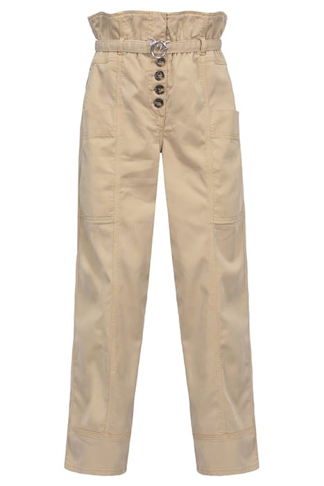 BOTANICA PANTALONE FLUIDO DIAG CROISSANT BEIGE 5
