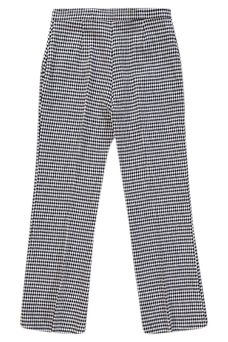 GAIO 4 PANTALONE VICHY STRETCH NAVY/ECRU 4