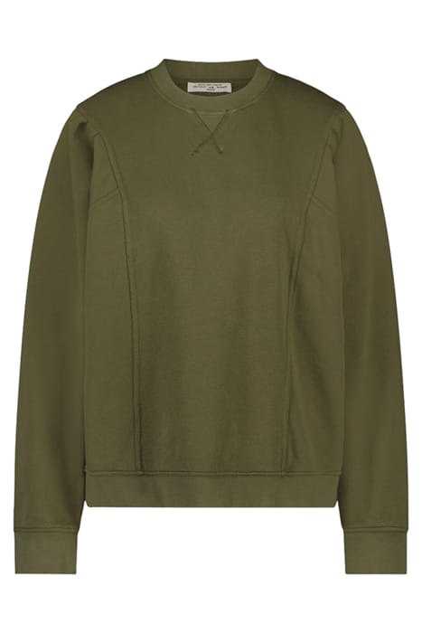 GIRLS HAILEY SWEAT OLIVE BARK WASH 1