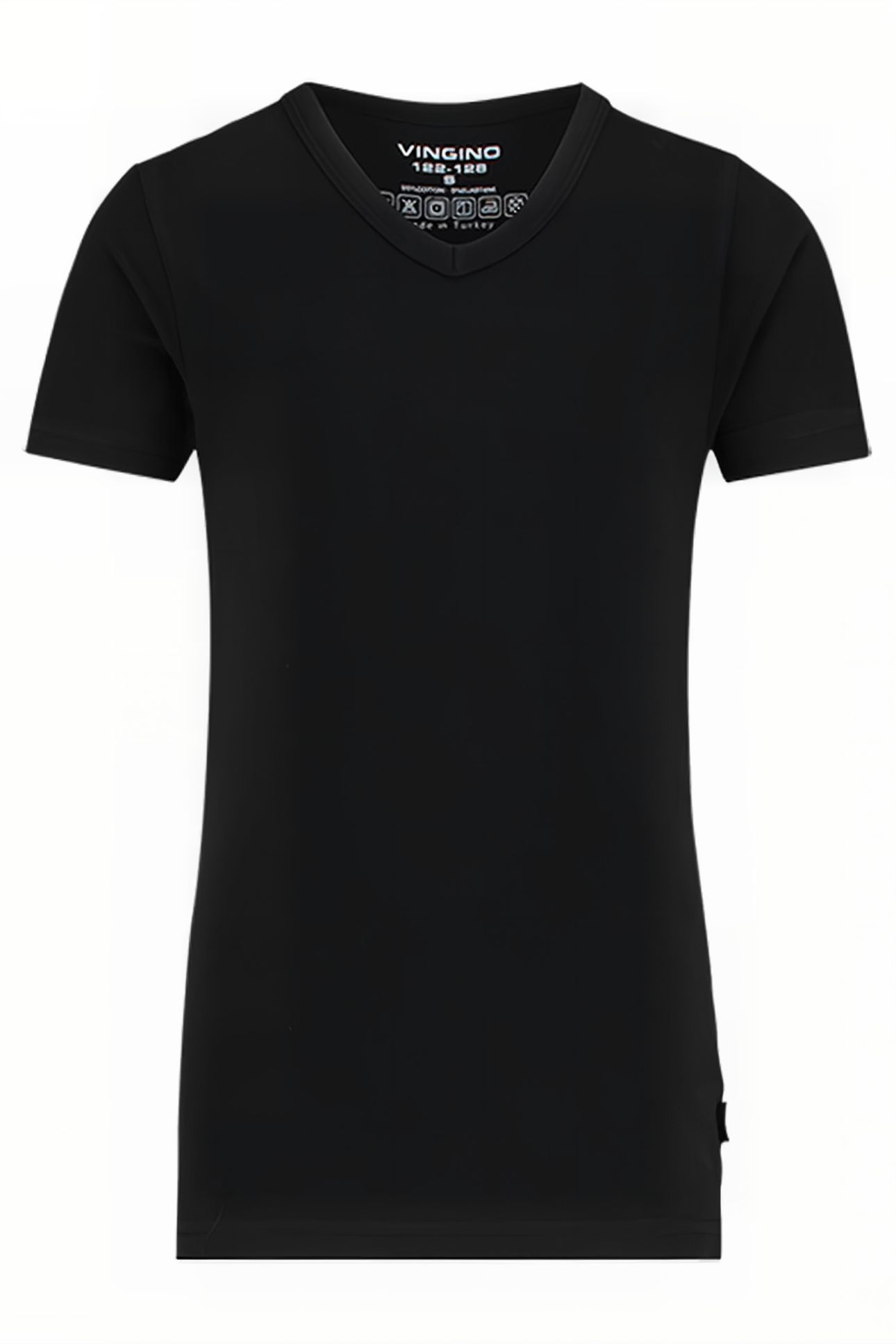 SHORT SLEEVE V NECK TS BOYS BLACK 1