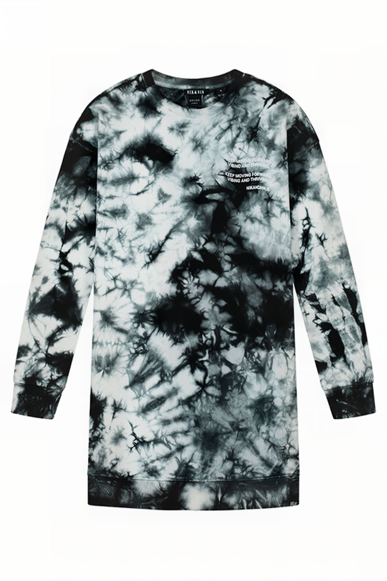 KEEP TIE DYE SWEATDRESS BLACK 1