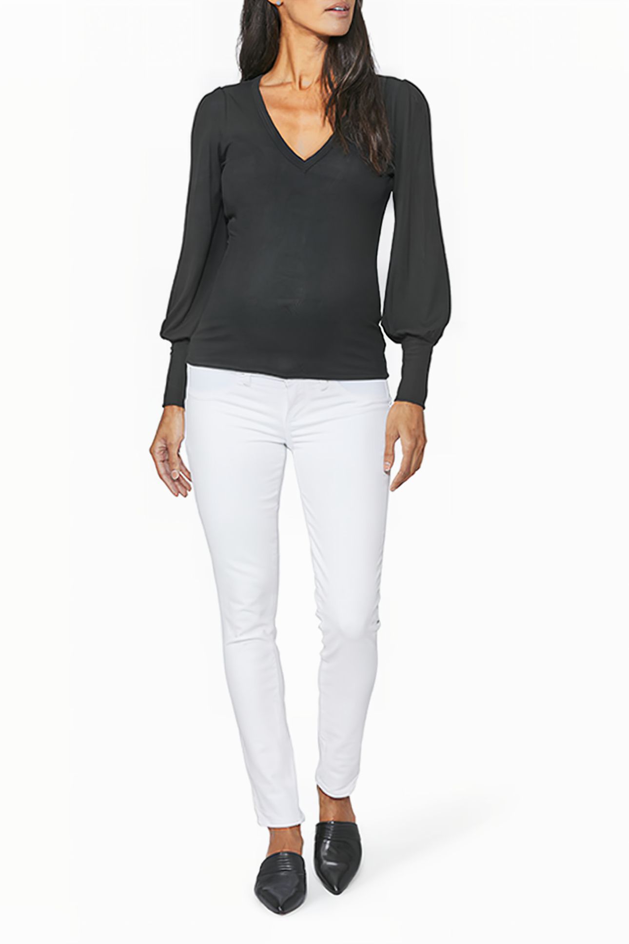 SKYLINE ANKLE PEG MATERNITY CRISP WHITE 3