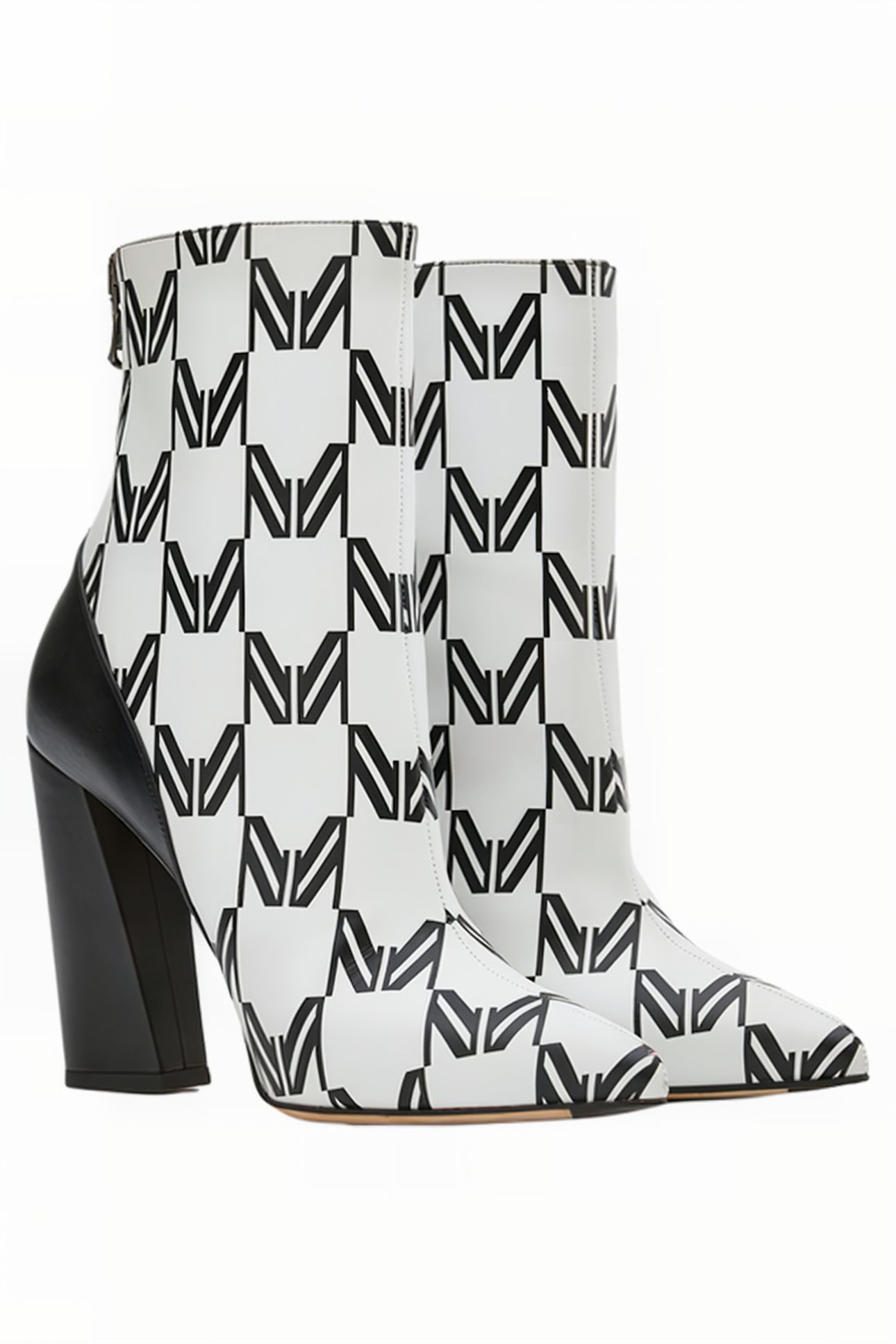 PRINTED ANKLE BOOTS BLACK/WHITE LOGO PRINT 2