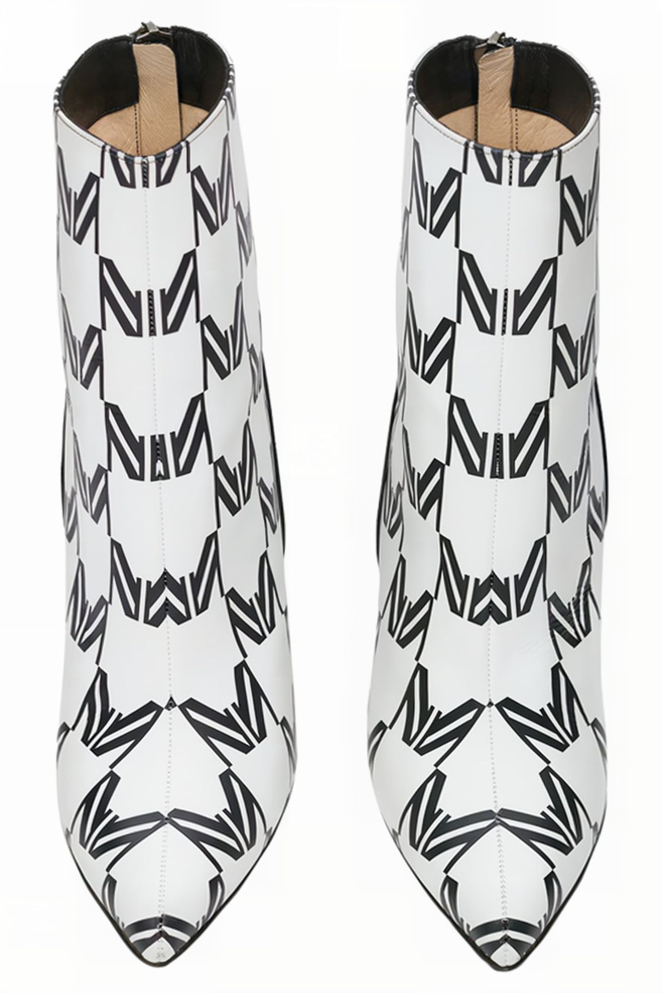 PRINTED ANKLE BOOTS BLACK/WHITE LOGO PRINT 3
