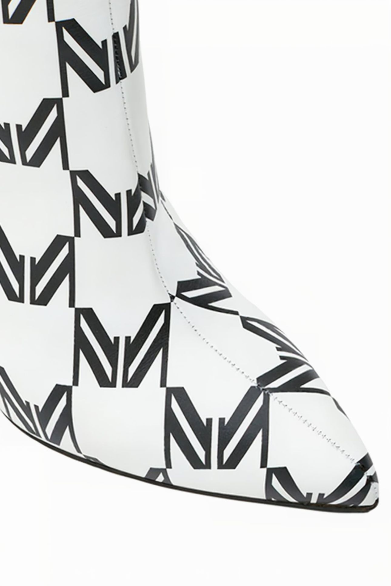 PRINTED ANKLE BOOTS BLACK/WHITE LOGO PRINT 5