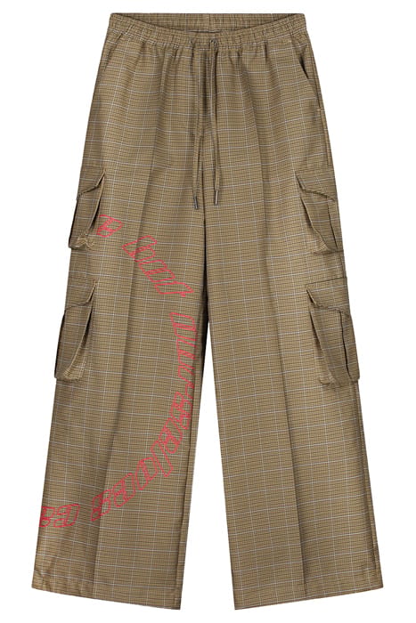 SAND CHECKED KENSINE PANTS 2