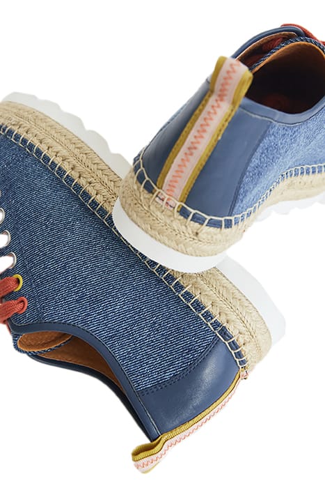 ESPADRILLE LACE UP FLATFORMS CHAMB BLUE 4