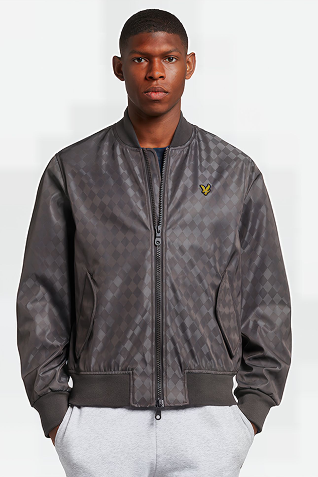 BALLOON SLEEVE SATEEN BOMBER GUNMETAL 1