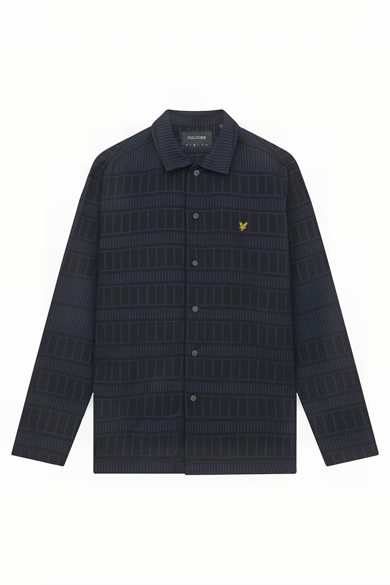 GRID OVERSHIRT DARK NAVY/JET BLACK 5