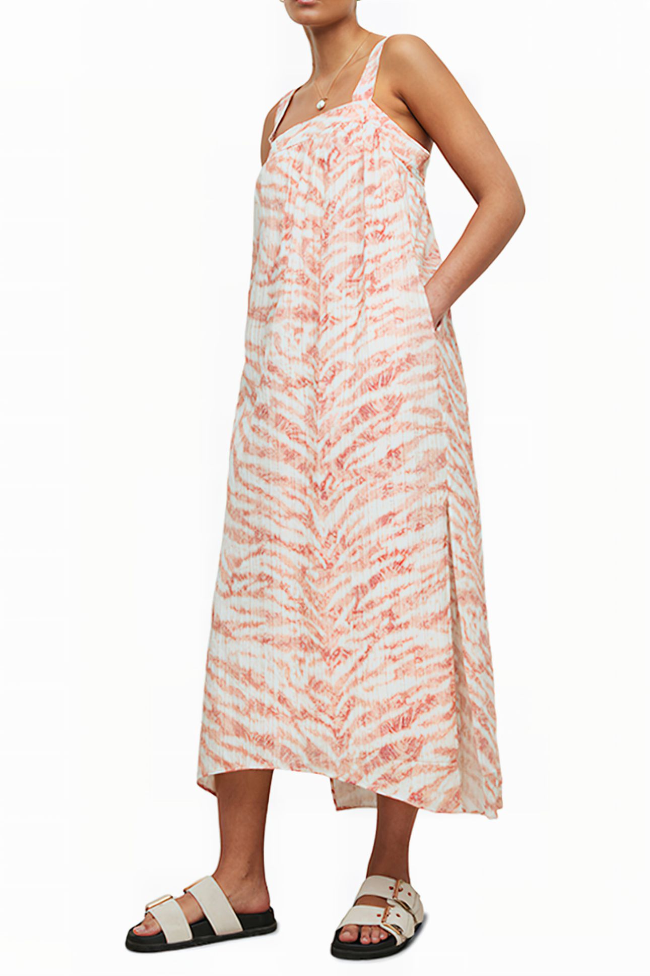 ARIELLE AREIAS DRESS PINK/BLEACH ORANGE 3