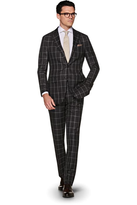 Dark Grey Checked Sienna Suit 1