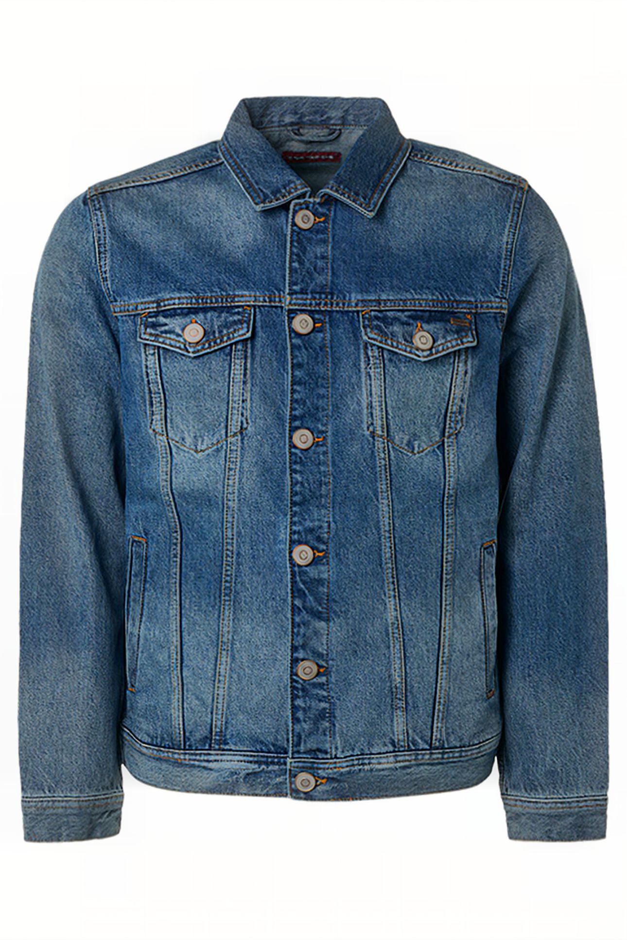JACKET SHORT FIT DENIM RECYCLED COTTON INDIGO 1