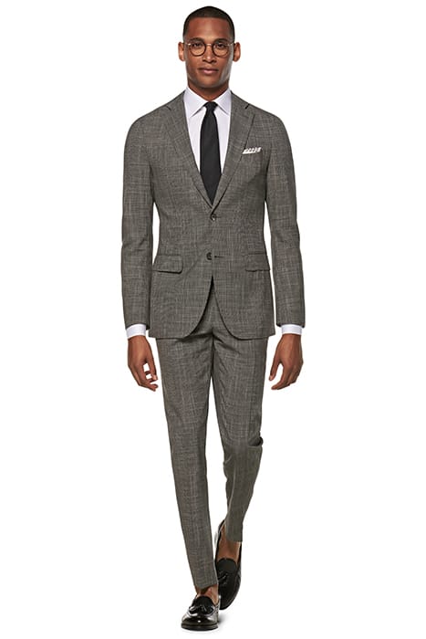 Mid Grey Houndstooth Soho Trousers 1