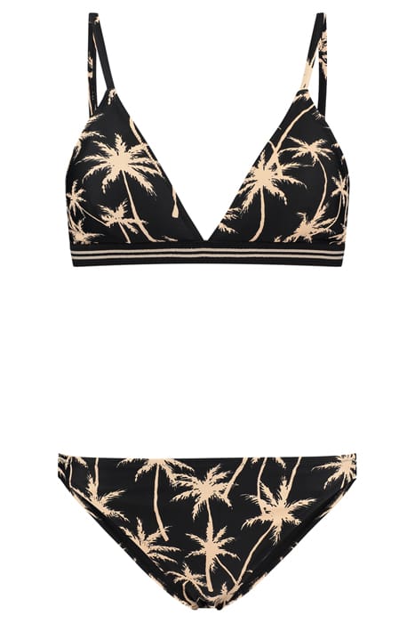 LADIES ROMY BIKINI SET VACATION PALM BLACK 1