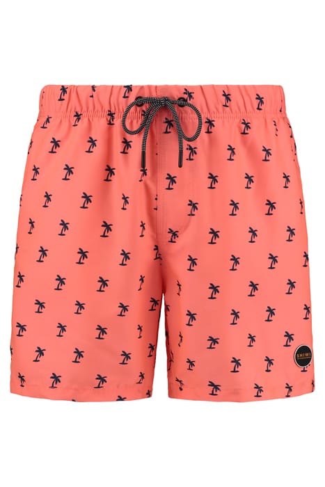 MEN SWIM SHORT SHIWI PALMTREE MICRO PEACH NEON ORANGE 1