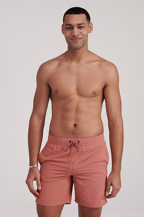 MEN SWIMSHORT NICK NYLON SOLID BRICK DUST PINK 2