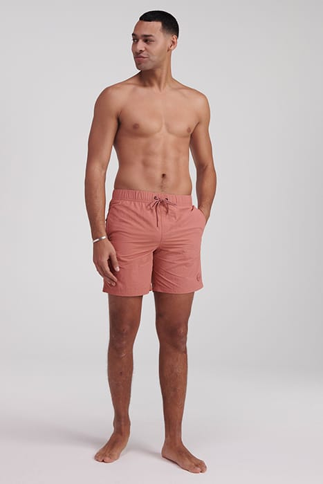 MEN SWIMSHORT NICK NYLON SOLID BRICK DUST PINK 4