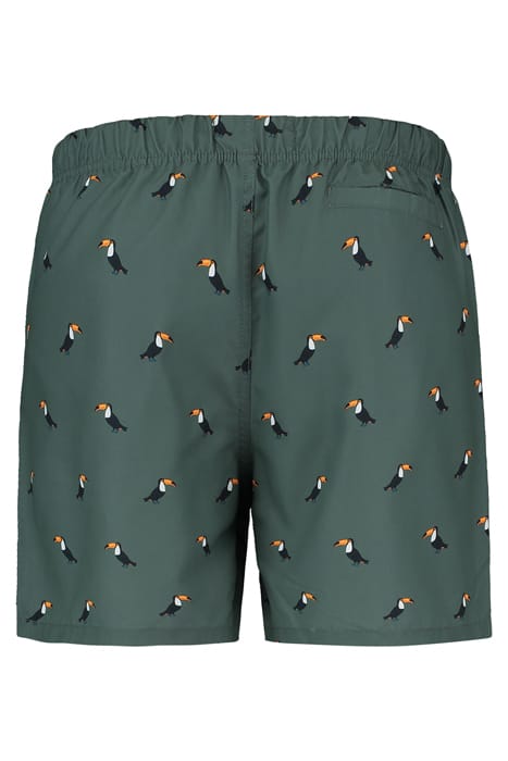 MEN SWIM SHORT TUCAN MICRO PEACH CILANTRO GREEN 6