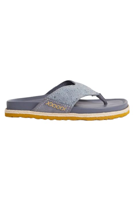 TOE THONG FOOTBED MID DENIM 1