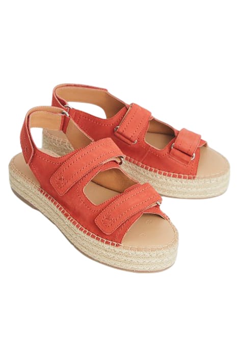 VELCRO ESPADRILLE SANDAL MID CORAL 2