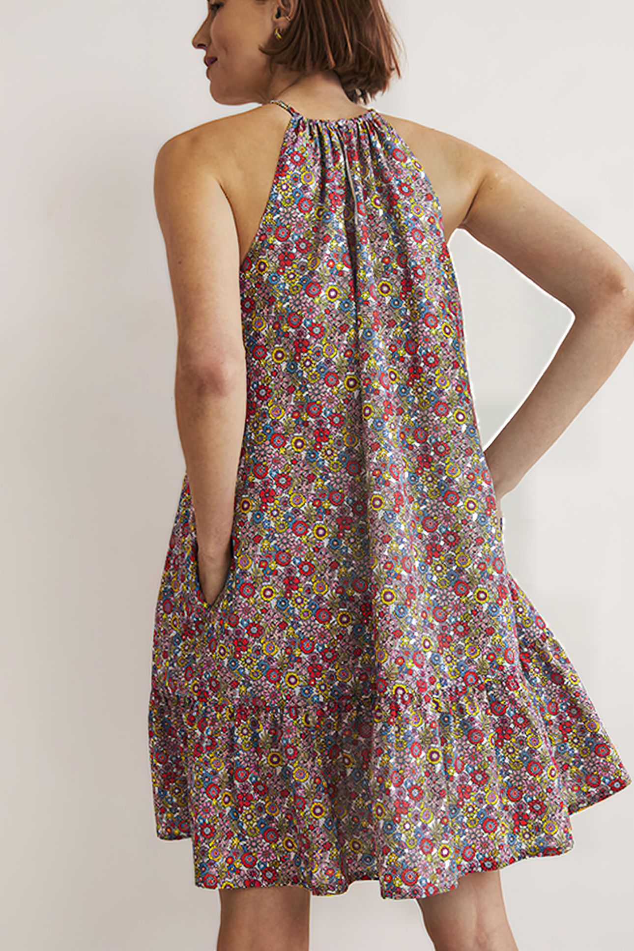 INGRID HALTERNECK DRESS MUL 2