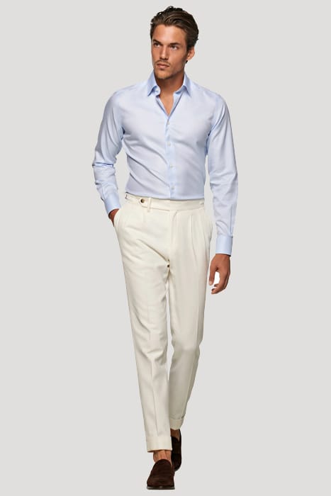 Light Blue Royal Oxford Slim Fit Shirt 4