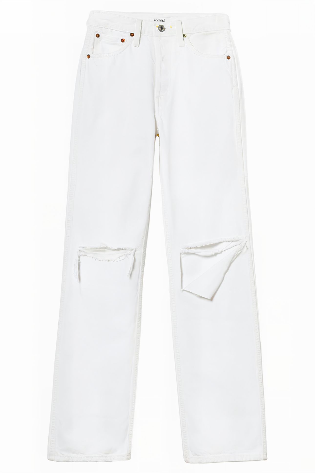 90S HIGH RISE LOOSE WHITE WITH RIPS 3
