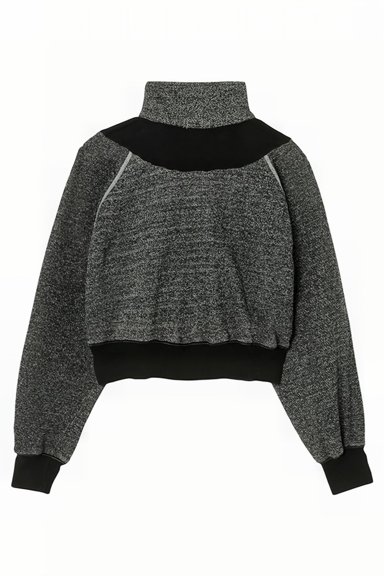 90S UPCYCLED CROP HALF ZIP ASSORTED BLACK 4