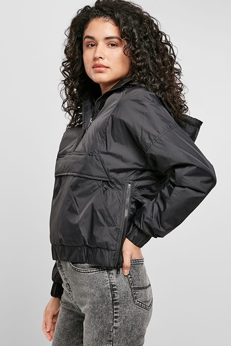 LADIES PANEL PADDED PULL OVER JACKET BLACK 6