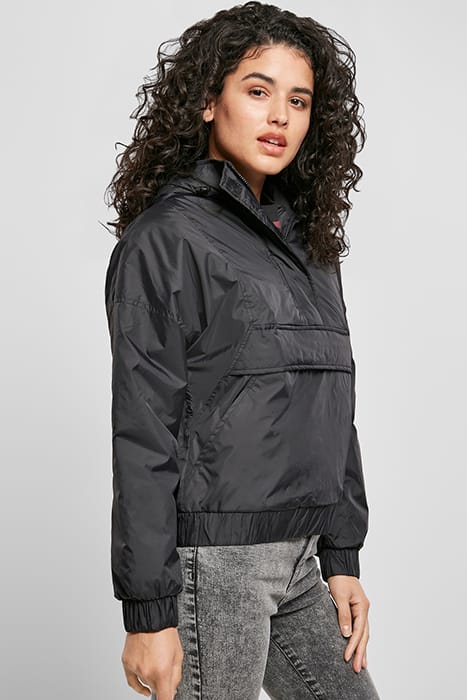 LADIES PANEL PADDED PULL OVER JACKET BLACK 5