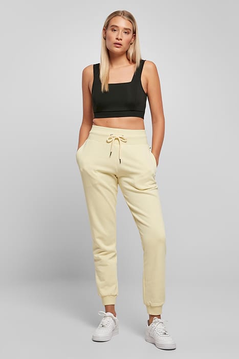 LADIES ORGANIC HIGH WAIST SWEAT PANTS SOFTYELLOW 4