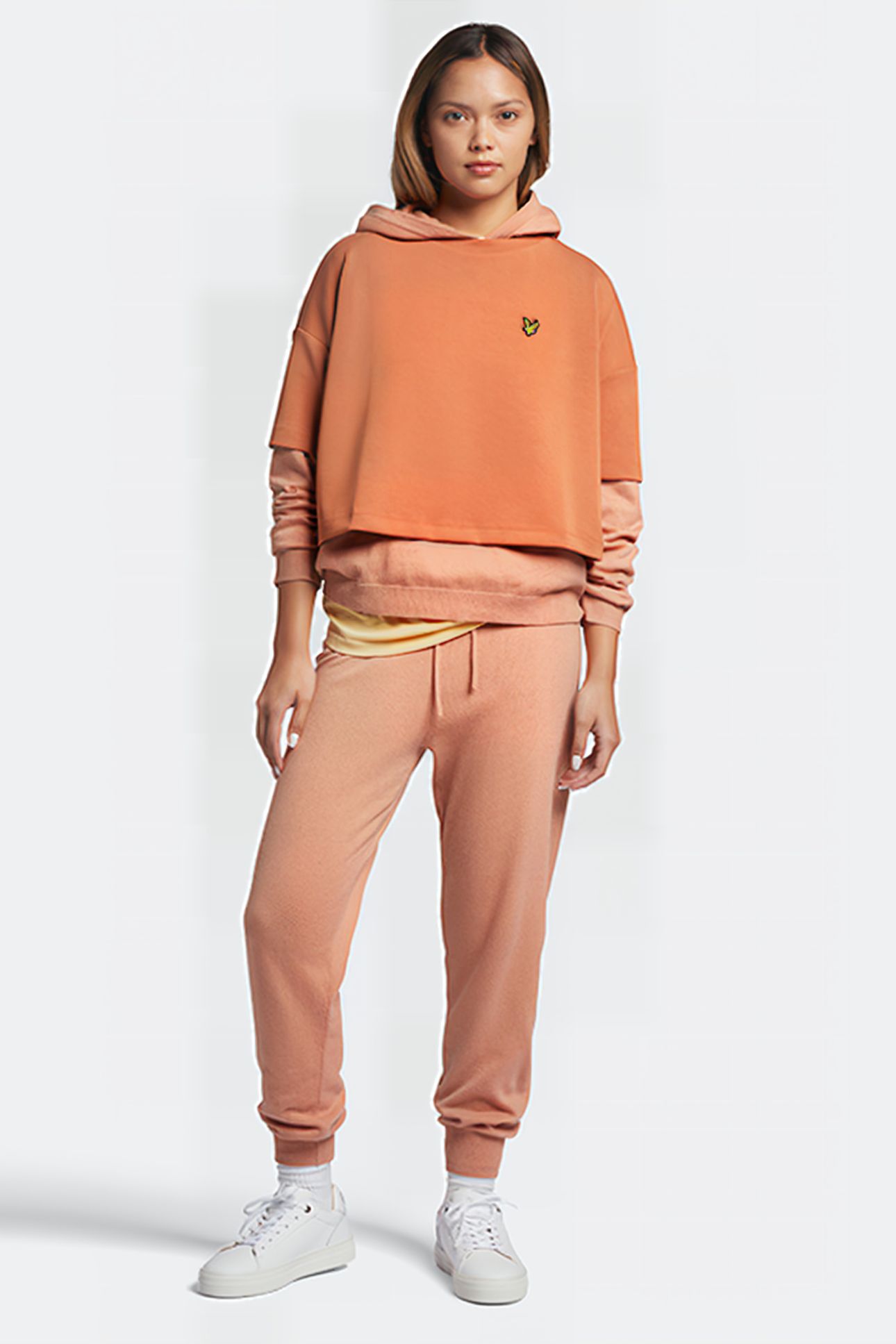 KNITTED HOODIE W795 DUSTY PEACH 3