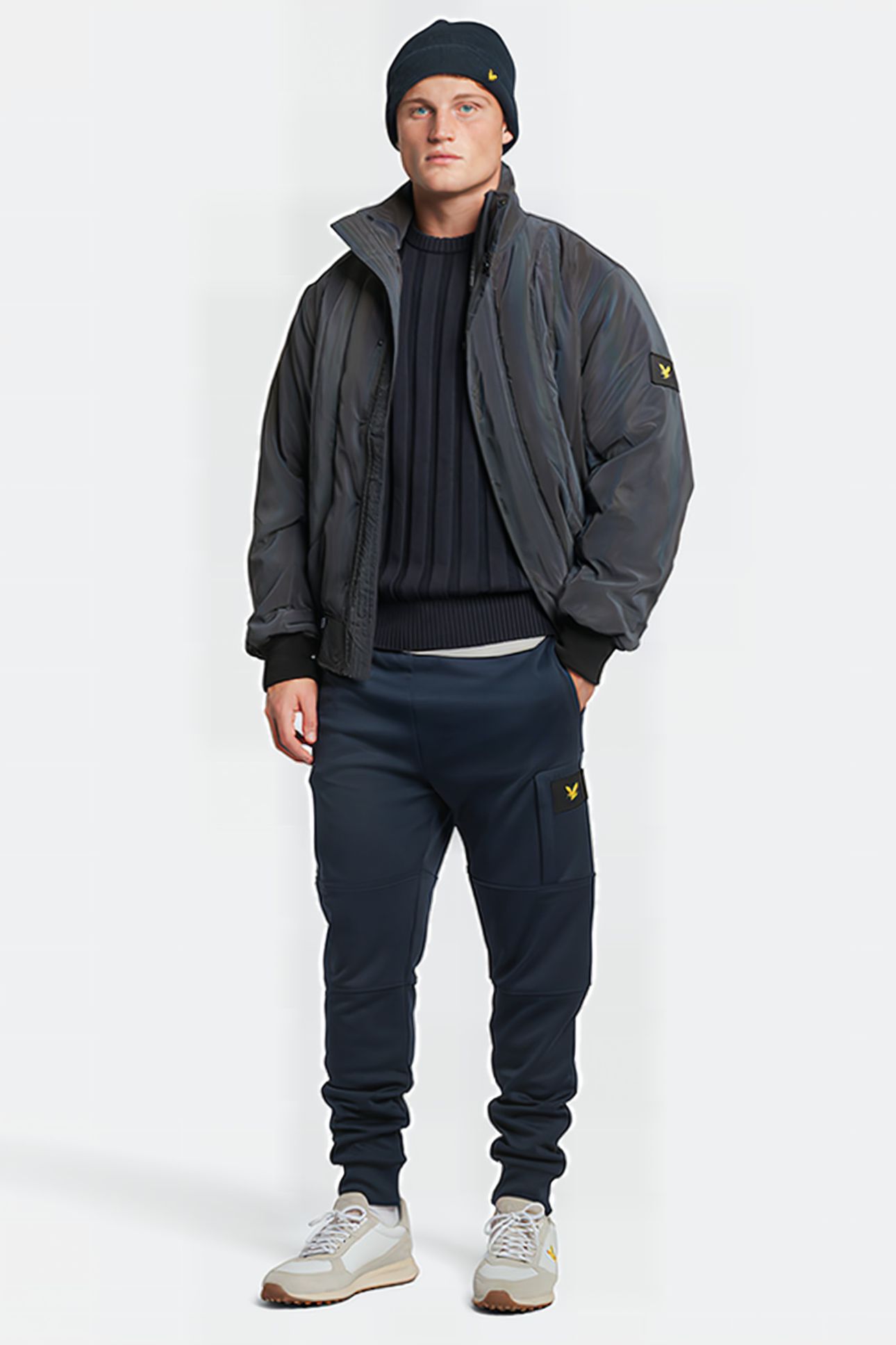 IRIDESCENT PADDED BOMBER Z865 JET BLACK 3