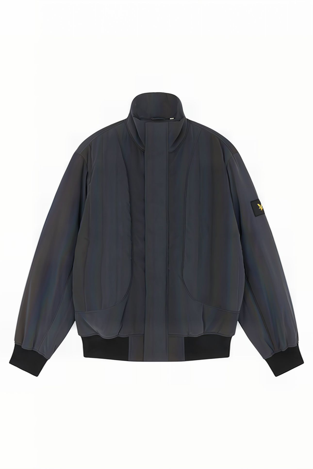 IRIDESCENT PADDED BOMBER Z865 JET BLACK 5