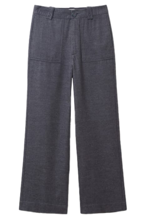 BELLE TWEEDY WIDE LEG TROUSER GREY 1