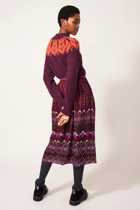 IRIS ECO VERO MIDI SKIRT PLUM 3