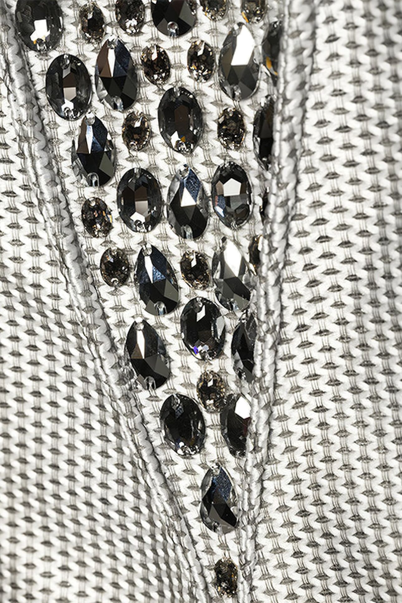 WOMEN‘S MIDI CORSET DRESS WITH SWAROVSKI CRYSTALS SILVER GRA 6