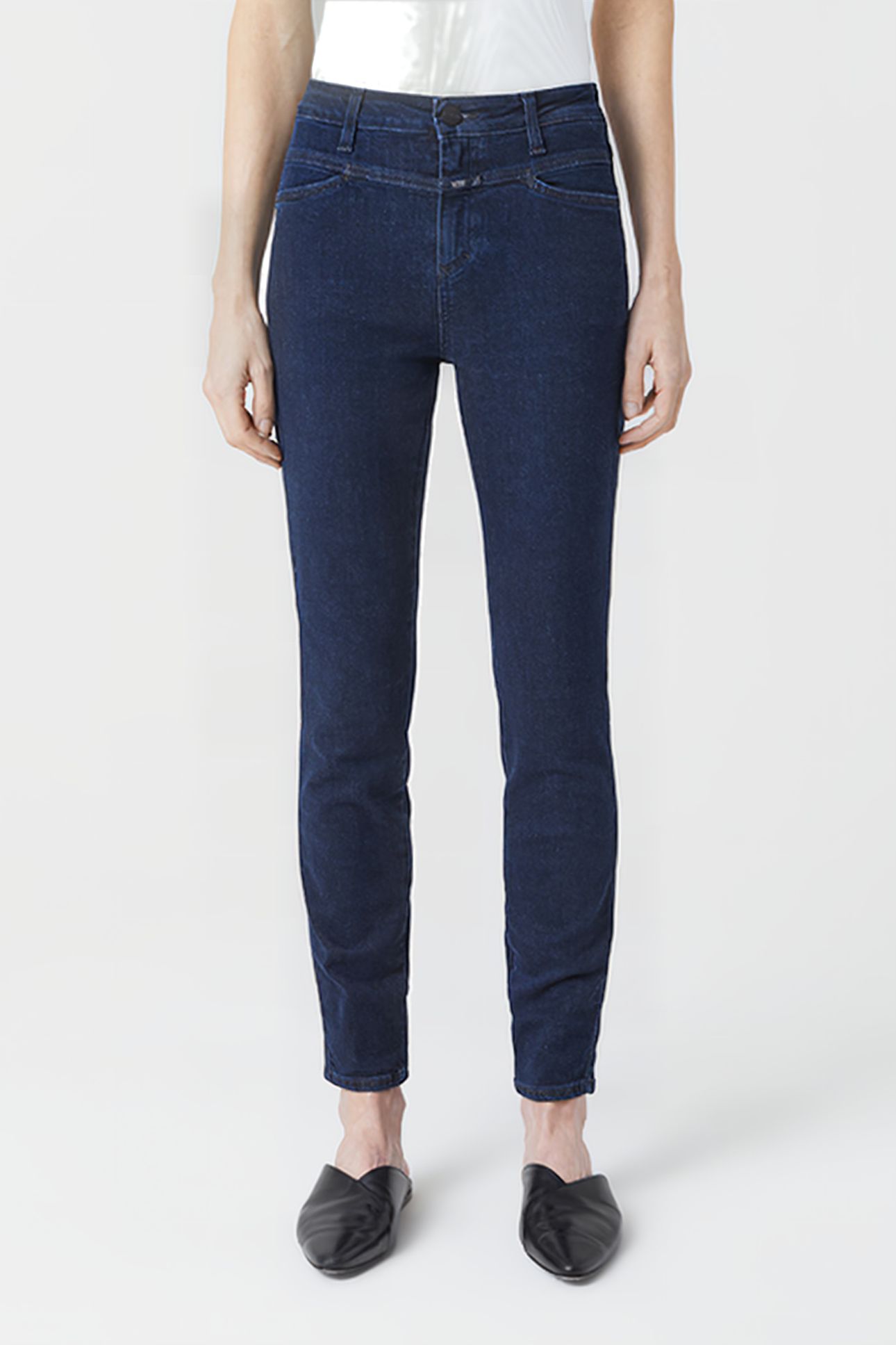 WOMEN SKINNY PUSHER JEANS DARK BLUE 2