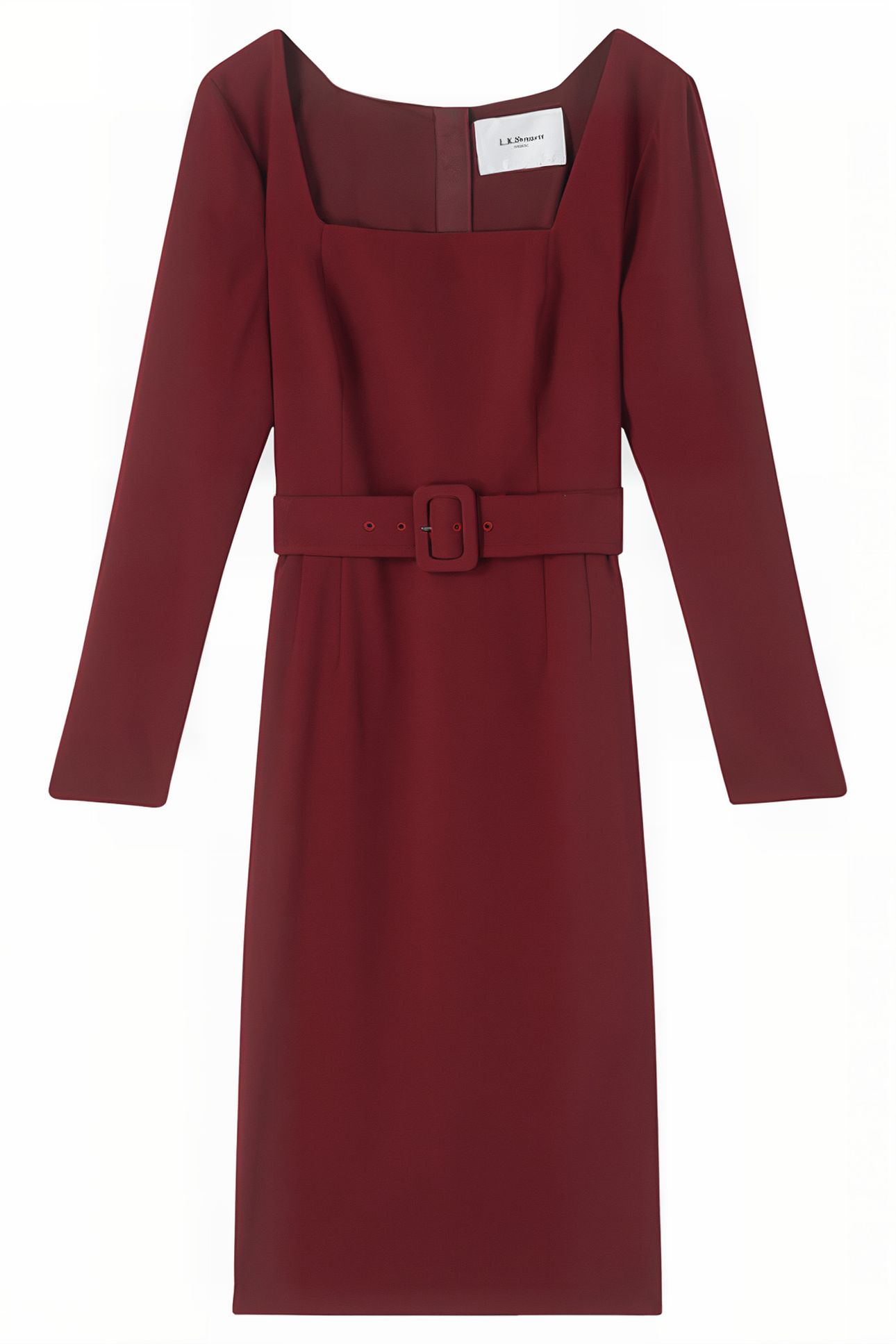 CARRINGTO MIDI DRESS BURGUNDY 3