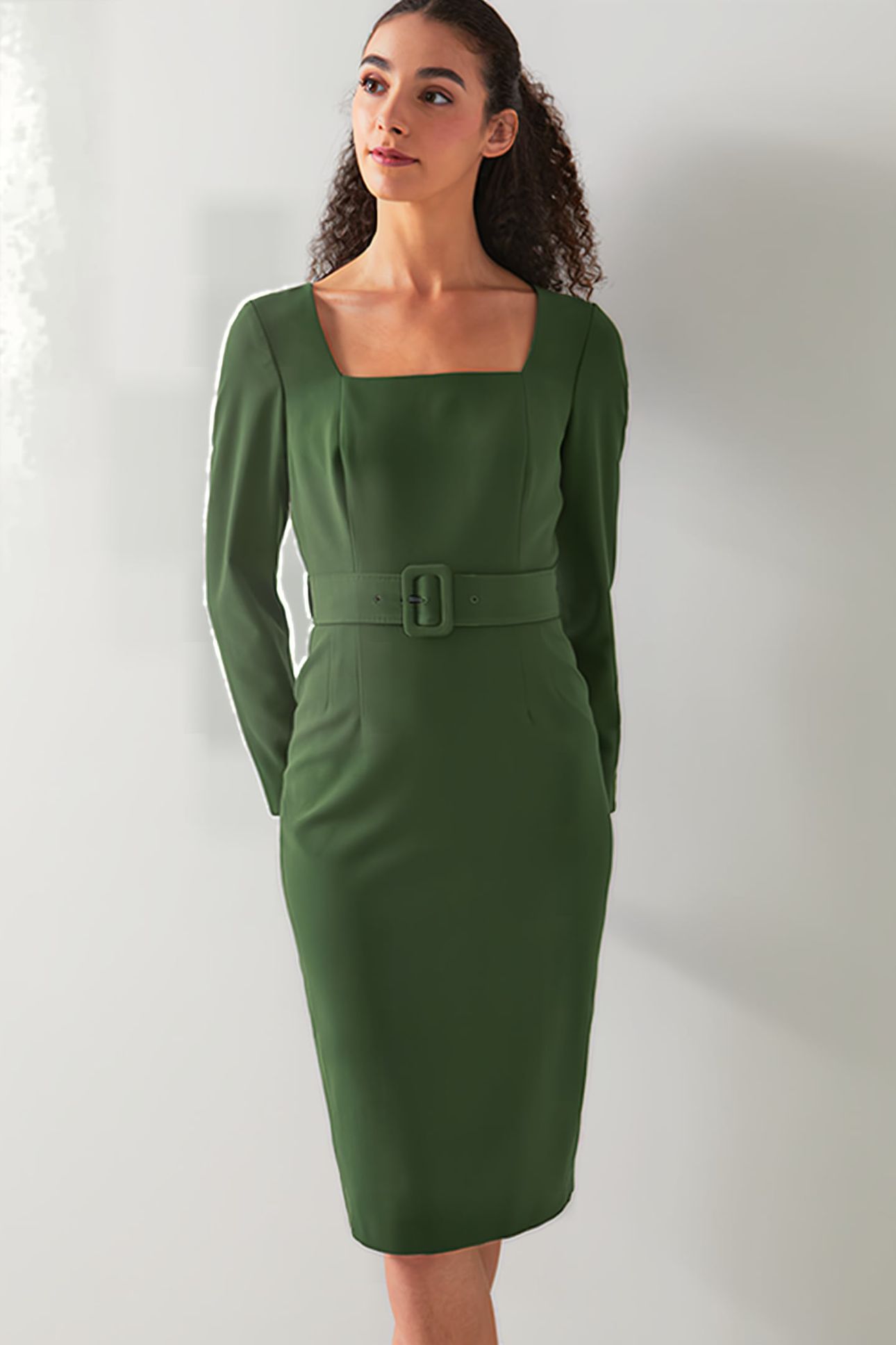 CARRINGTO MIDI DRESS FOREST 1
