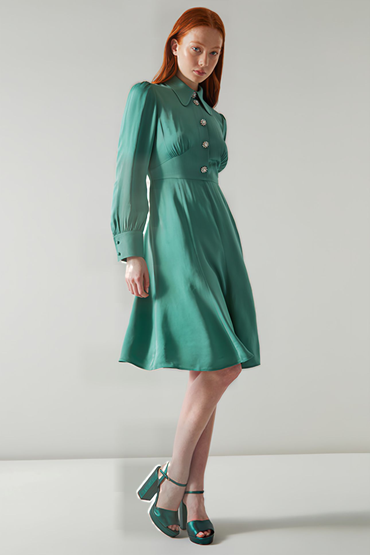 MIRA SHIRT DRESS SAGE 3