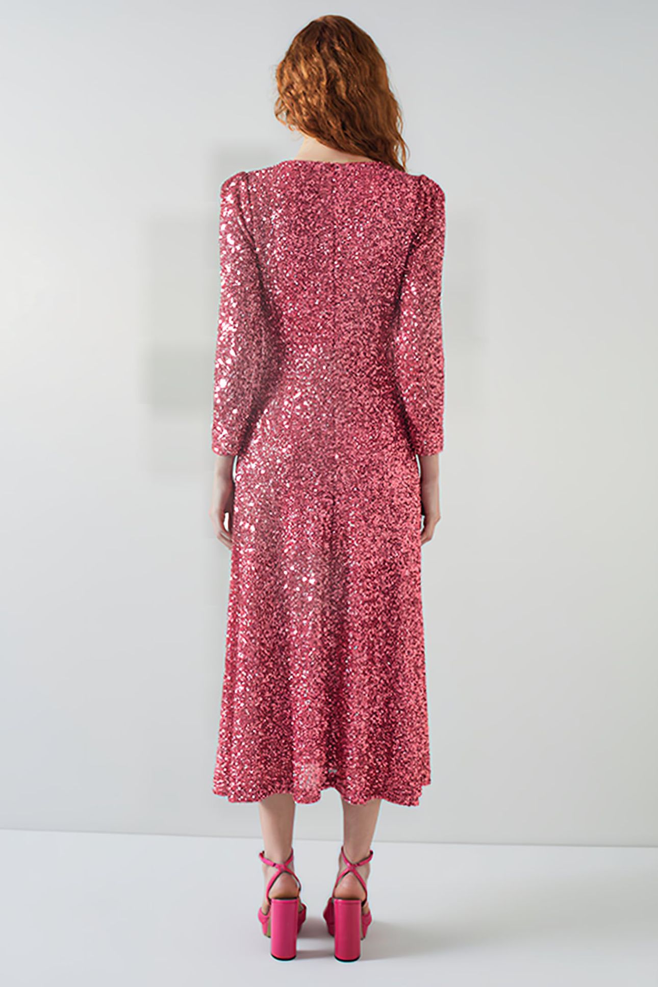 GABRIELLE MIDI DRESS PINK 2
