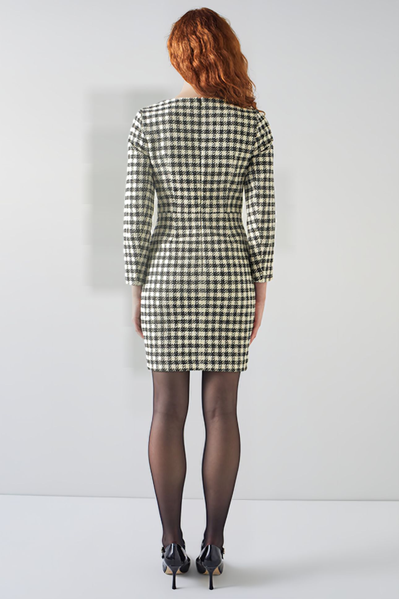 KEELER SHIRT DRESS BLACK/CREAM 3