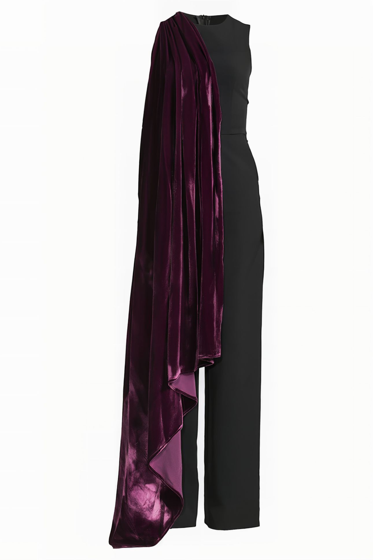 WOMEN‘S LOOSE-FIT OVERALL WITH FRONT DRAPING DETAIL BLACK 3