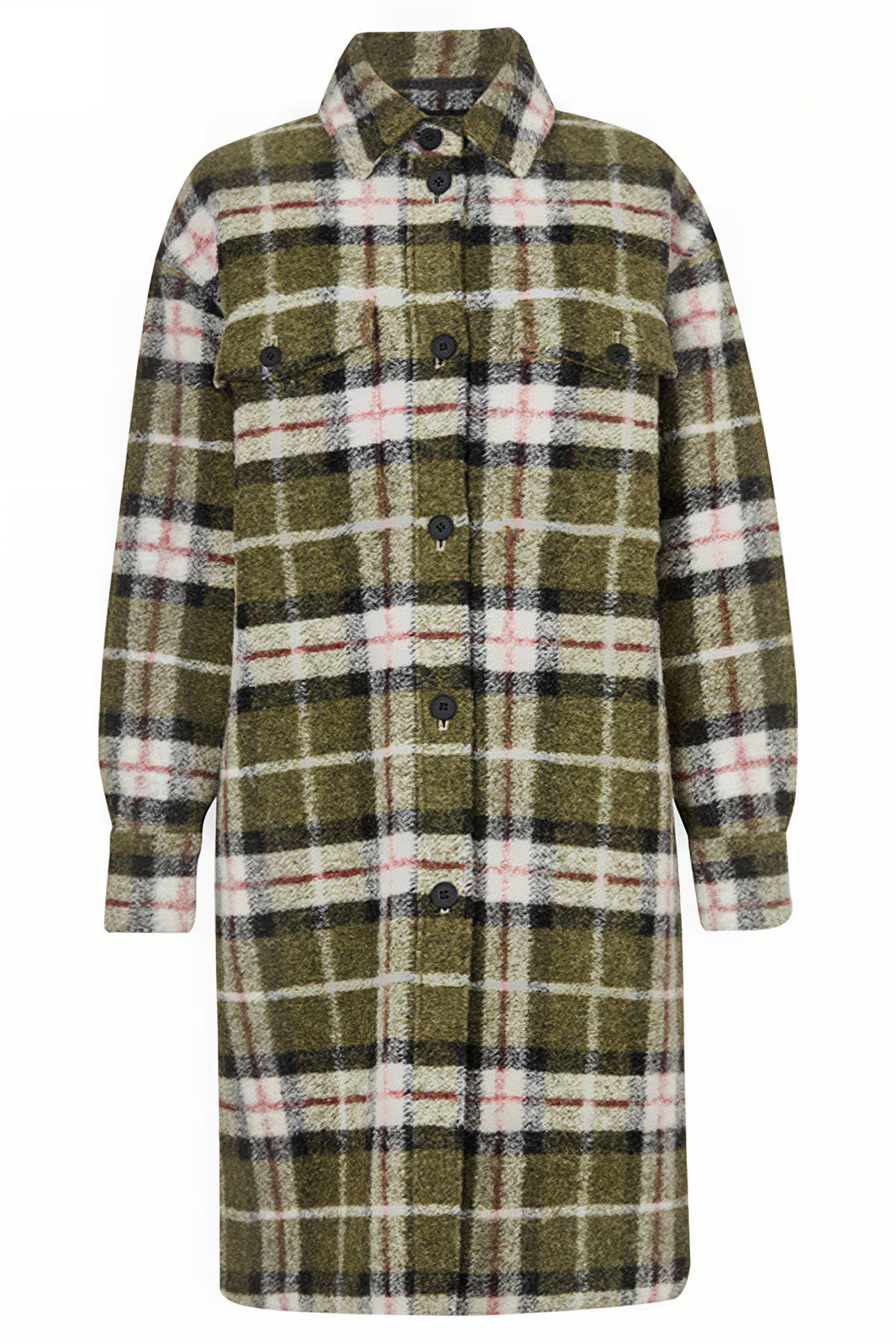TIA CHECK COAT GREEN CHECK 7