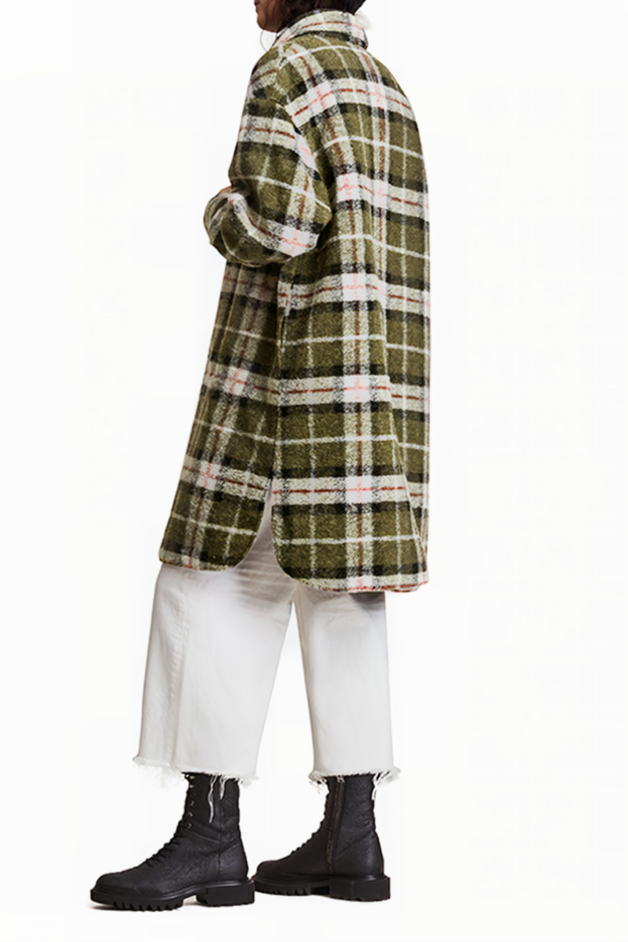 TIA CHECK COAT GREEN CHECK 2
