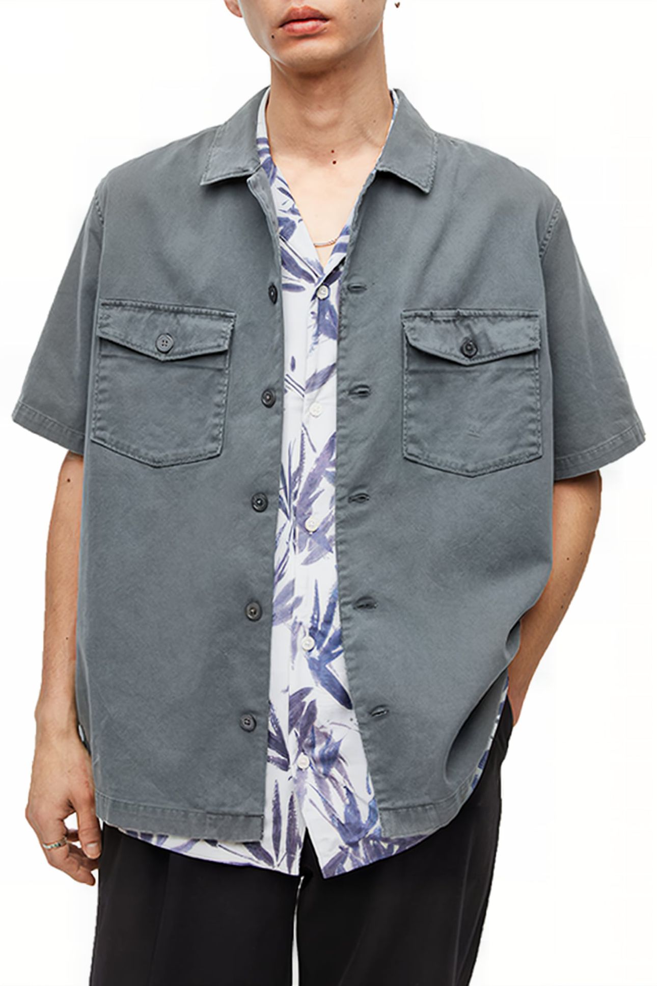 SPOTTER SS SHIRT ASTER BLUE 1