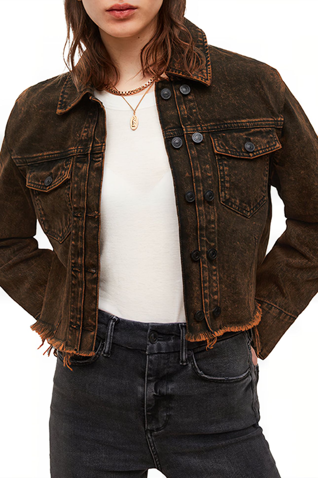 PAT DENIM JACKET MUSTARD BLACK 1