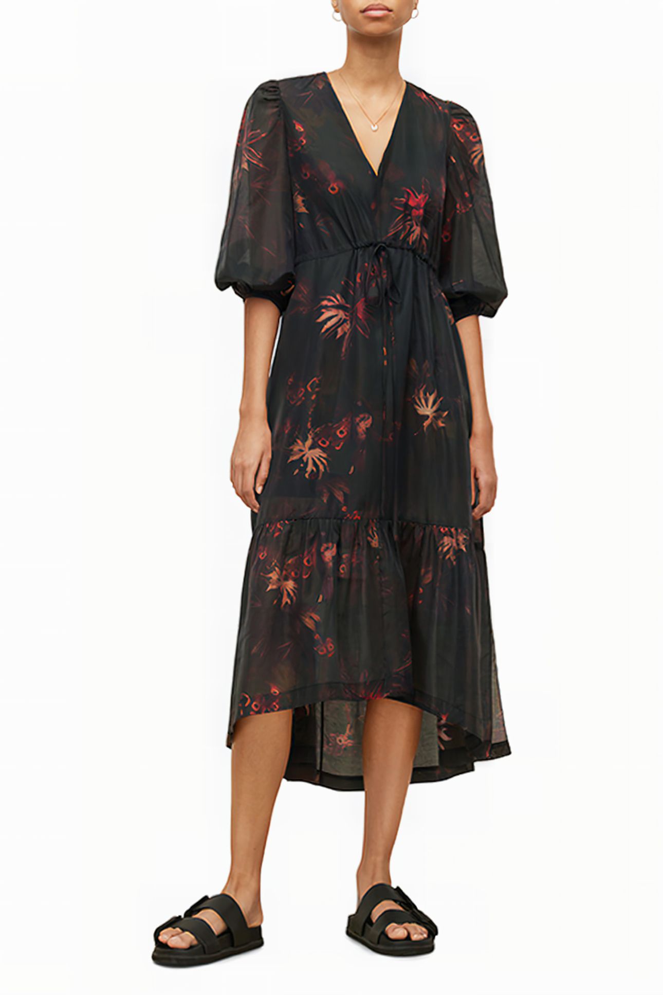 ROSI NILA DRESS DARK KHAKI GREEN 1